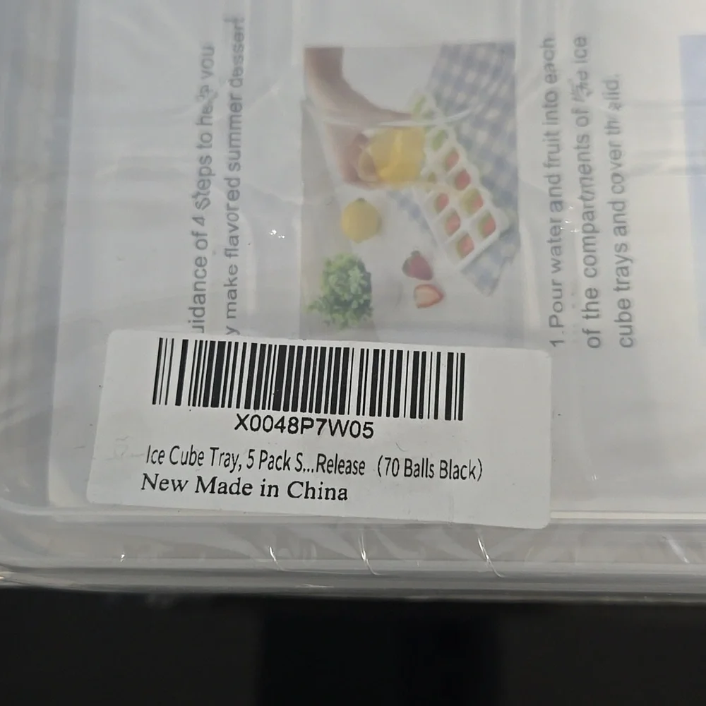 Easy Release Reusable Ice Cube Trays Set of 5